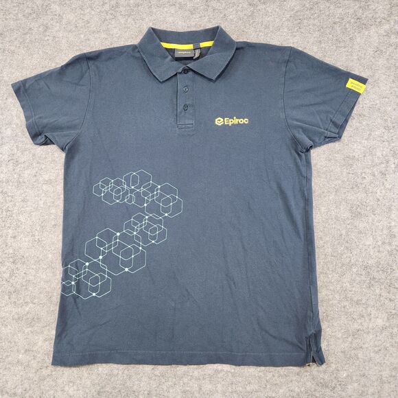 Epiroc Mens L Large Employee Staff Uniform Company Polo Short Sleeve T Shirt - Picture 3 of 12